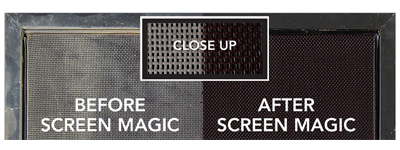 Actual window screen before and after using Screen Magic